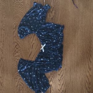 For love and lemons blue floral romantic crop top